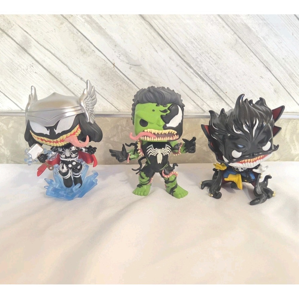 Venomized Funko Pop Lot Incredible Hulk Doctor Strange Thor Avengers Marvel NICE